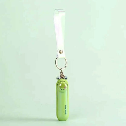 Cute Cartoon Mini Portable Folding Fan USB Rechargeable Long-Lasting Battery Handheld for Work Travel Desktop Cooling